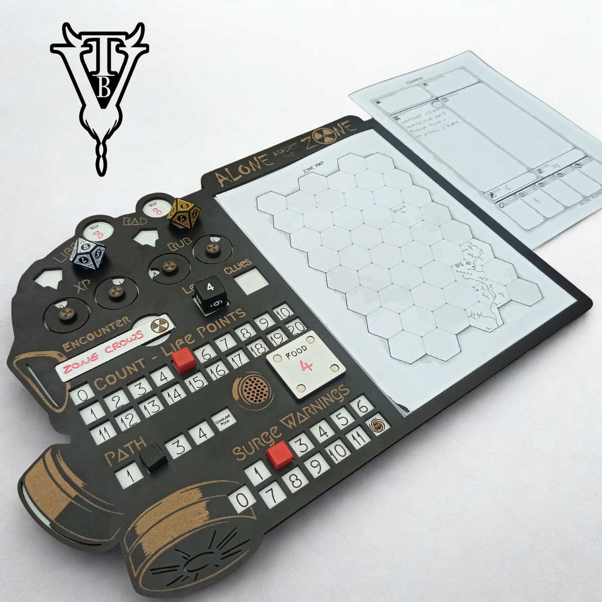 Alone Against The Zone — Solo RPG Hex-Crawl Player Board view 13 — The Board Viking