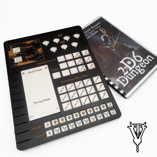 2D6 Dungeon Character Player Board / Creature HP Tracker — The Board Viking