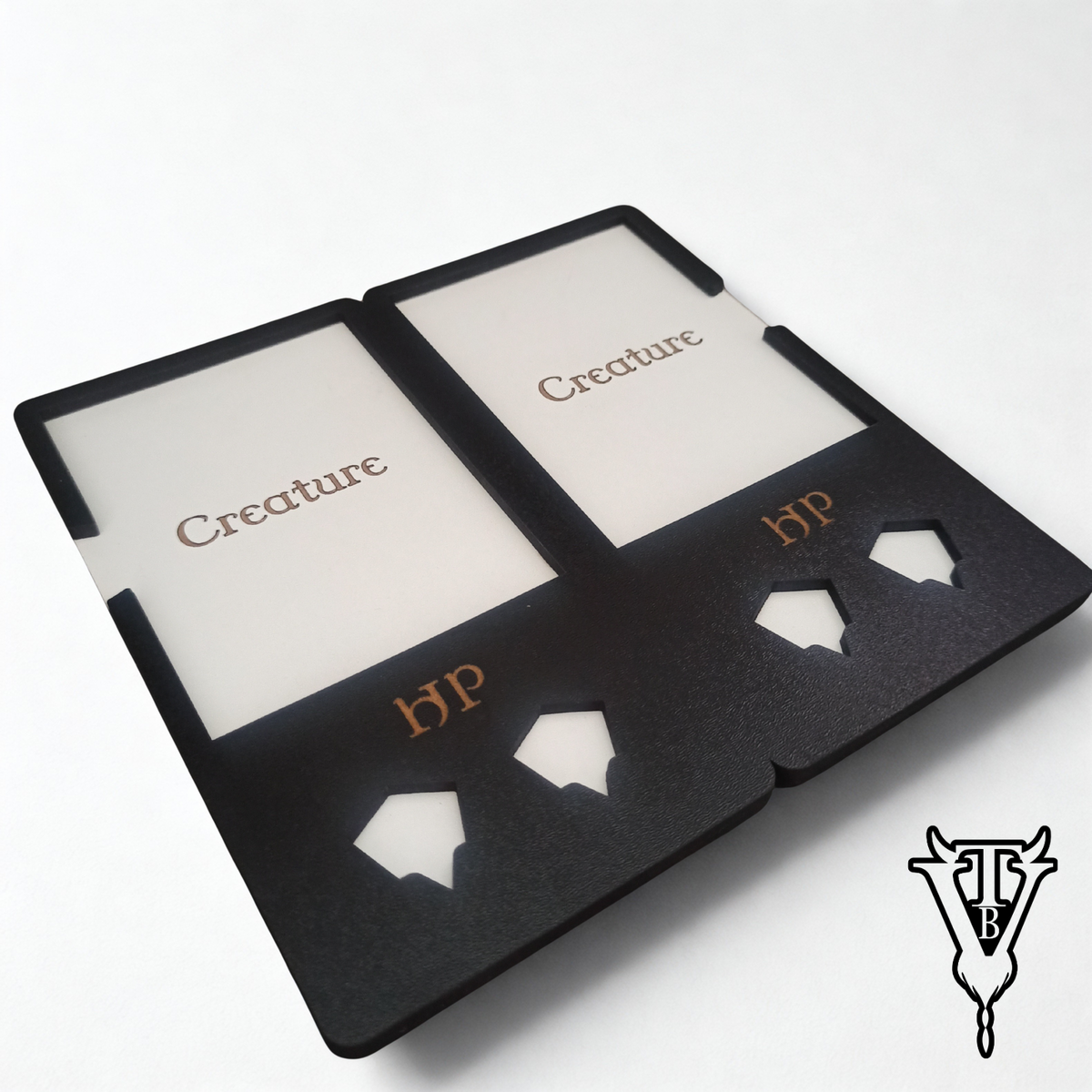 2D6 Dungeon Solo RPG Two Creature HP Tracker Board side view — The Board Viking