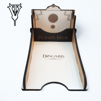 Arkham Horror Card Game Player Deck Draw / Discard Holder close up — The Board Viking