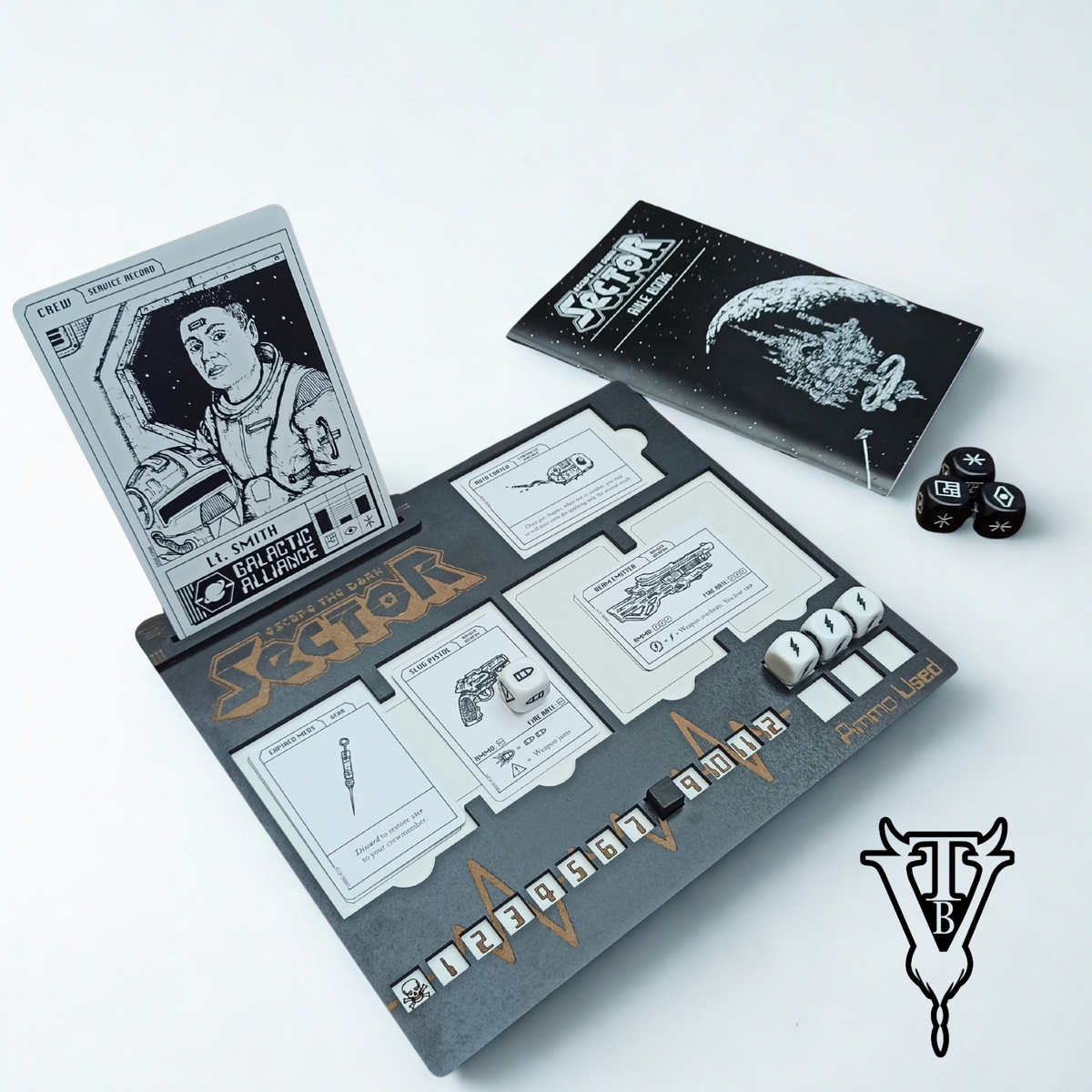 Escape The Dark Sector — Character Player Board & Card Organiser — The Board Viking