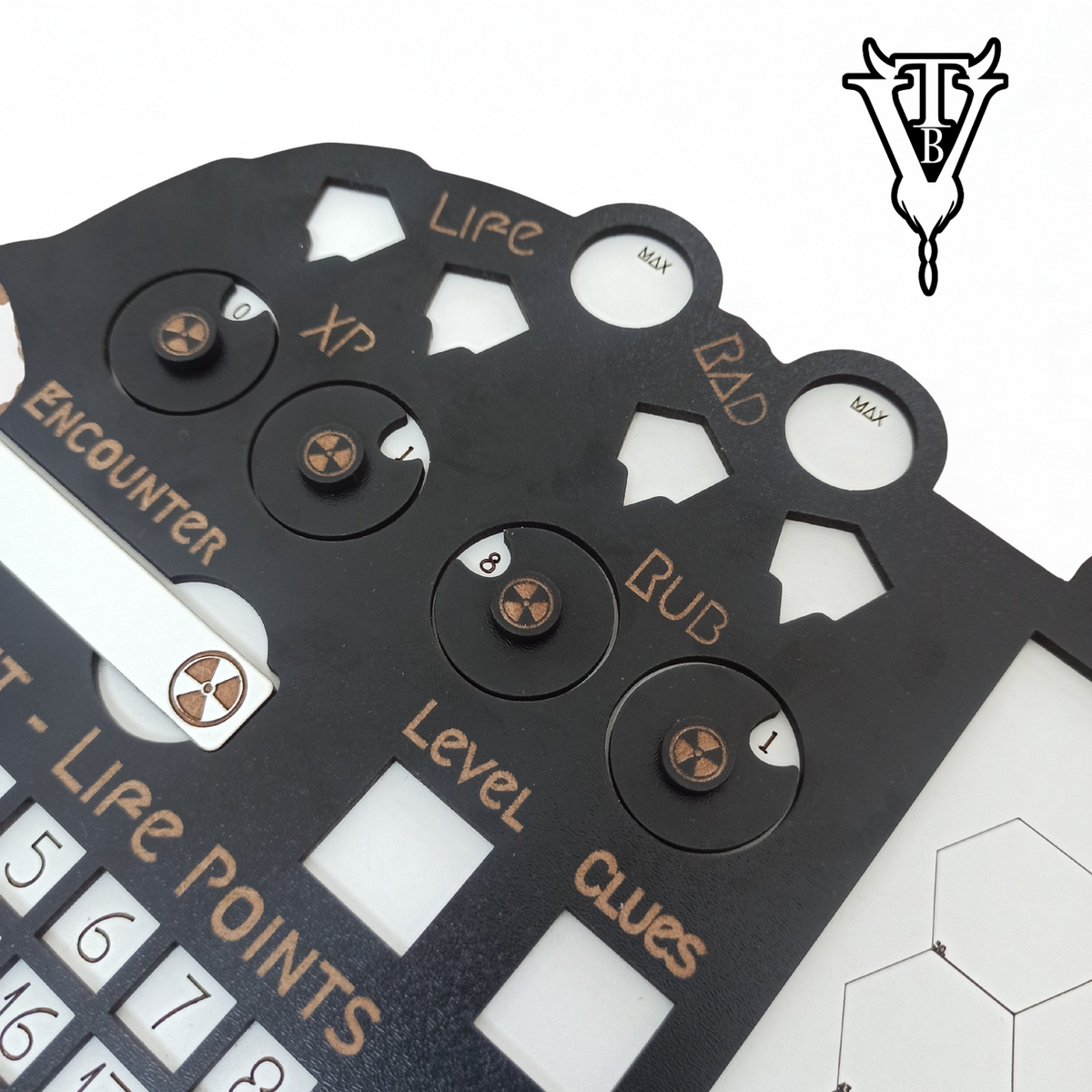 Alone Against The Zone — Solo RPG Hex-Crawl Player Board detail view — The Board Viking