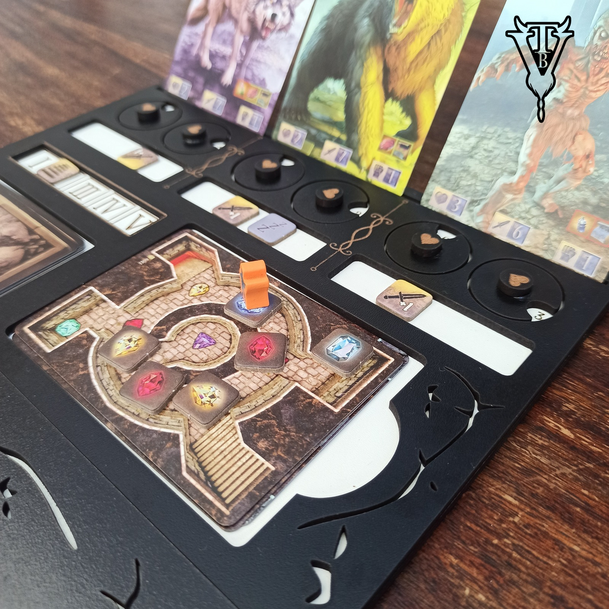 Rogue Dungeon Board Game - Monster/Dungeon/Card Tracking Player Board For Solo Play