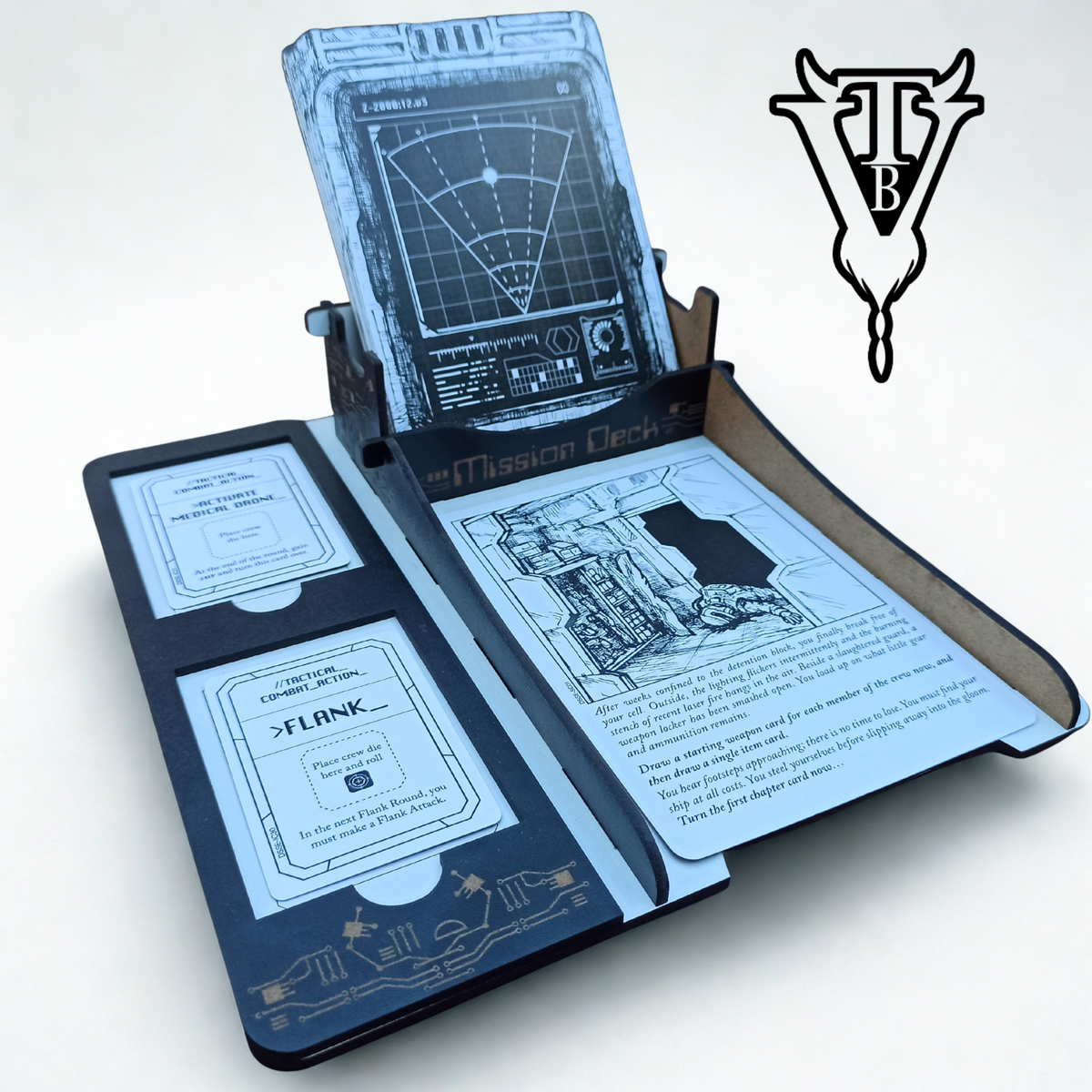 Escape the Dark Sector Mission Deck Card Holder | The Board Viking close up — The Board Viking