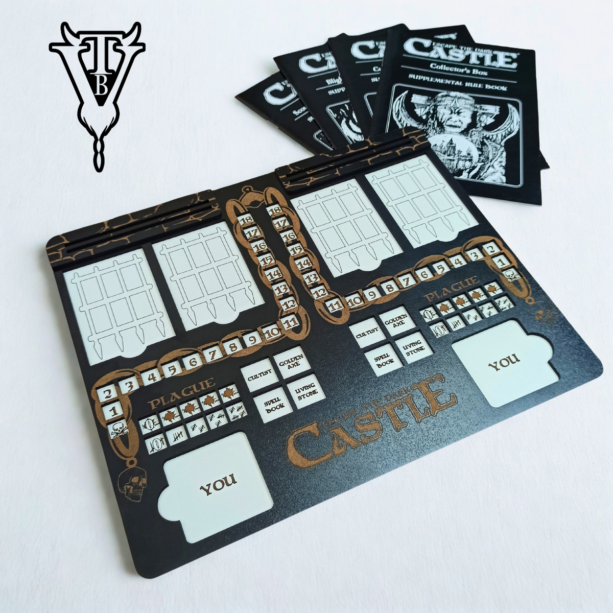 Escape The Dark Castle — Character Player Board V2 (Solo Play) close up — The Board Viking