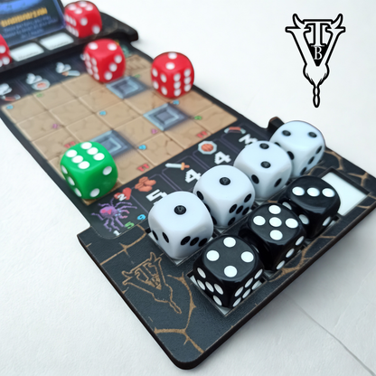 One Card Dungeon Player Board Organizer Tray - Solo Game Accessory - Custom Tracker