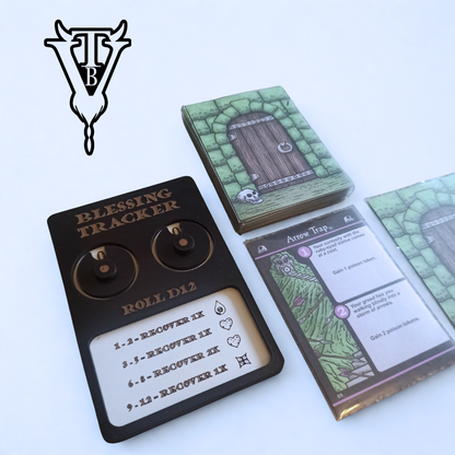 Iron Helm Solo Dungeon Card Game Blessings Tracking Board — The Board Viking
