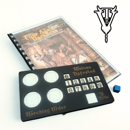 Four Against Darkness Marching Order Character player Board - Solo Dungeon RPG — The Board Viking