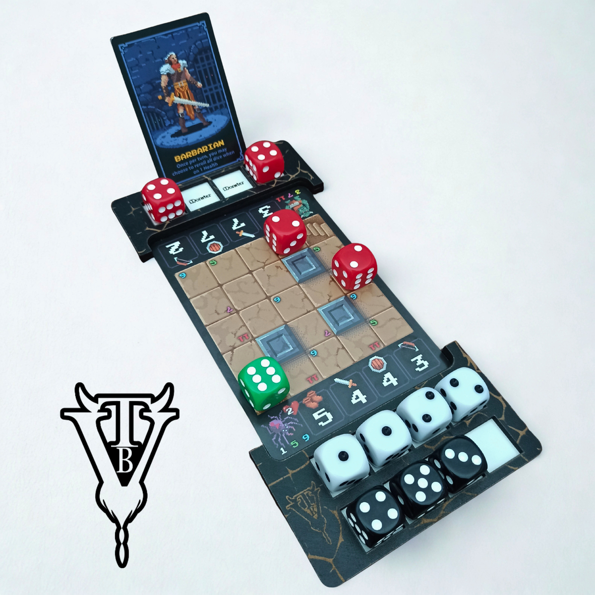 One Card Dungeon Player Board Organizer Tray - Solo Game Accessory - Custom Tracker