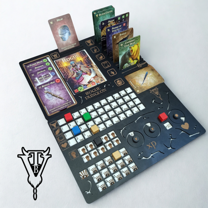 Rogue Dungeon Board Game - Character Player Board- Items & Attributes - Solo RPG