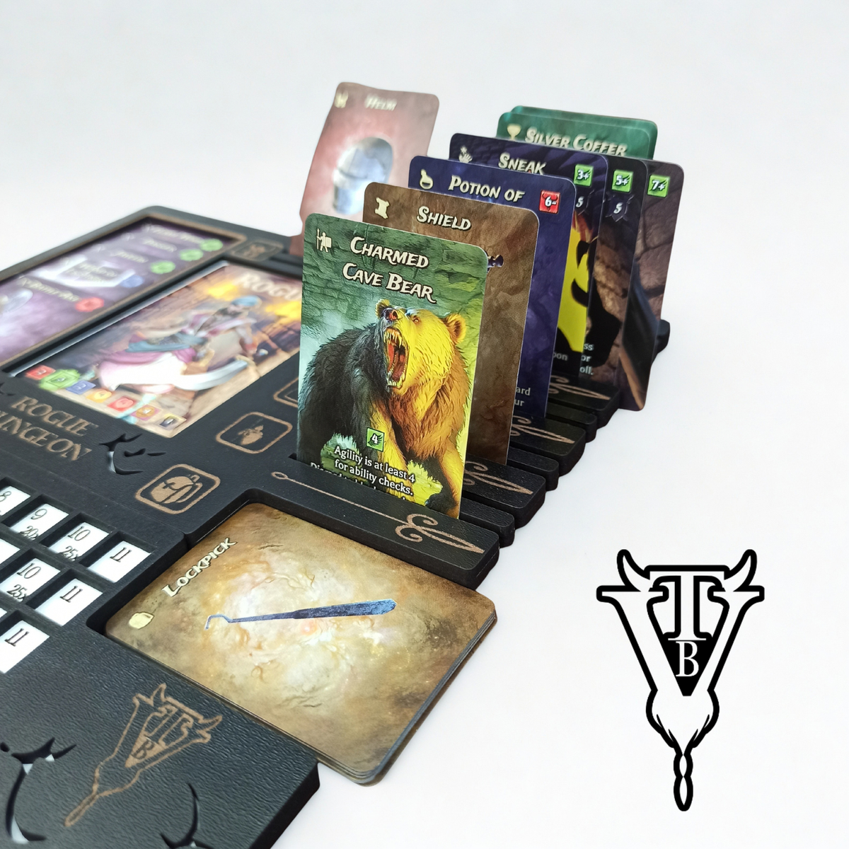 Rogue Dungeon Board Game - Character Player Board- Items & Attributes - Solo RPG
