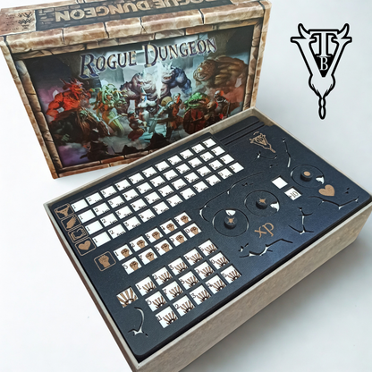 Rogue Dungeon Board Game - Character Player Board- Items & Attributes - Solo RPG