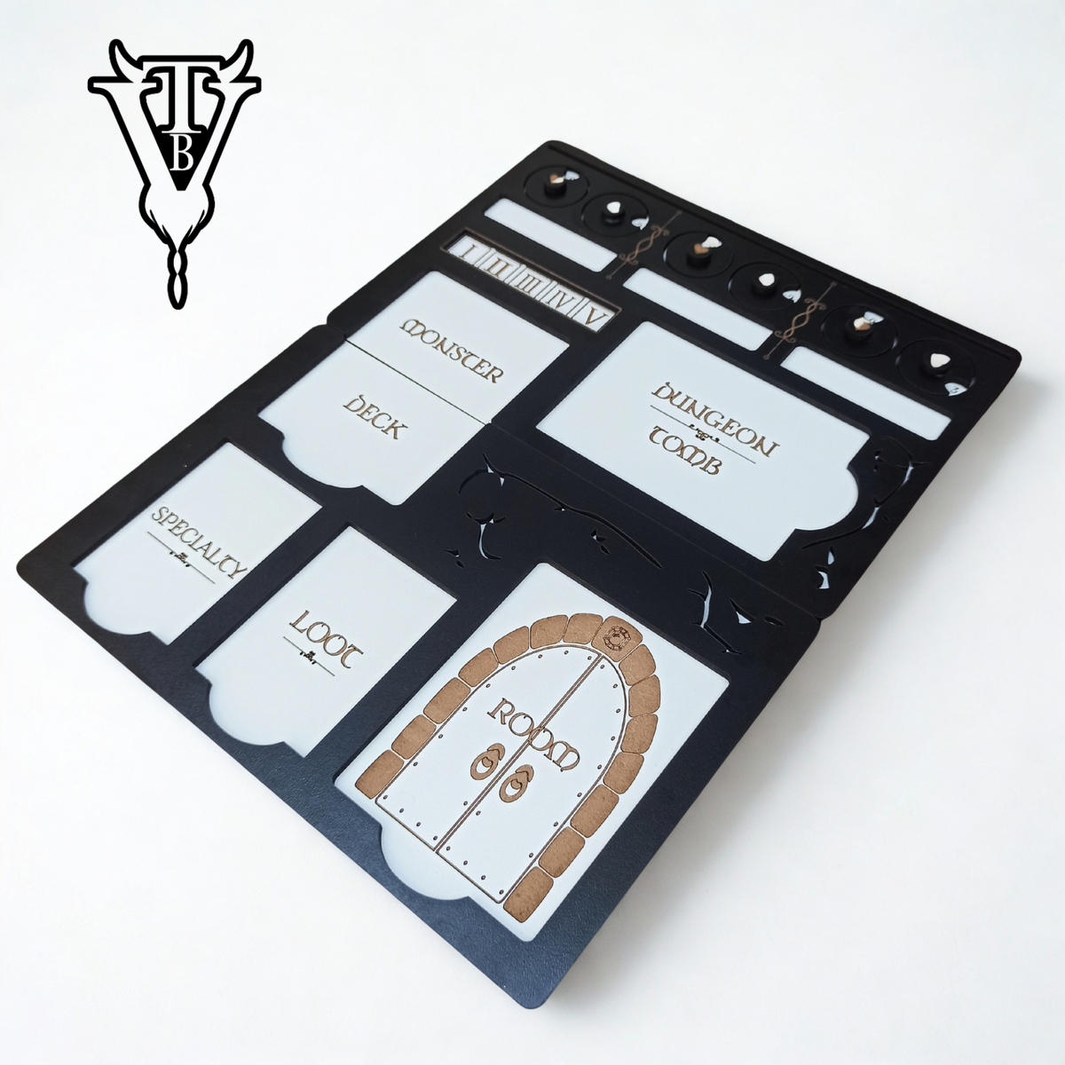 Rogue Dungeon Board Game - Monster/Dungeon/Card Tracking Player Board For Solo Play