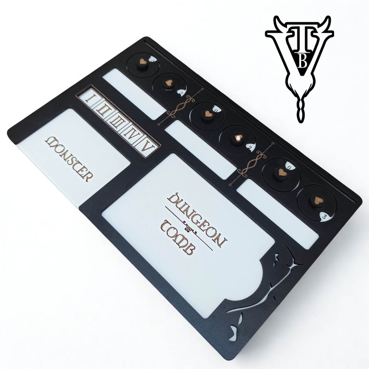 Rogue Dungeon Board Game - Monster/Dungeon/Card Tracking Player Board For Solo Play