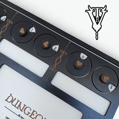 Rogue Dungeon Board Game - Monster/Dungeon/Card Tracking Player Board For Solo Play