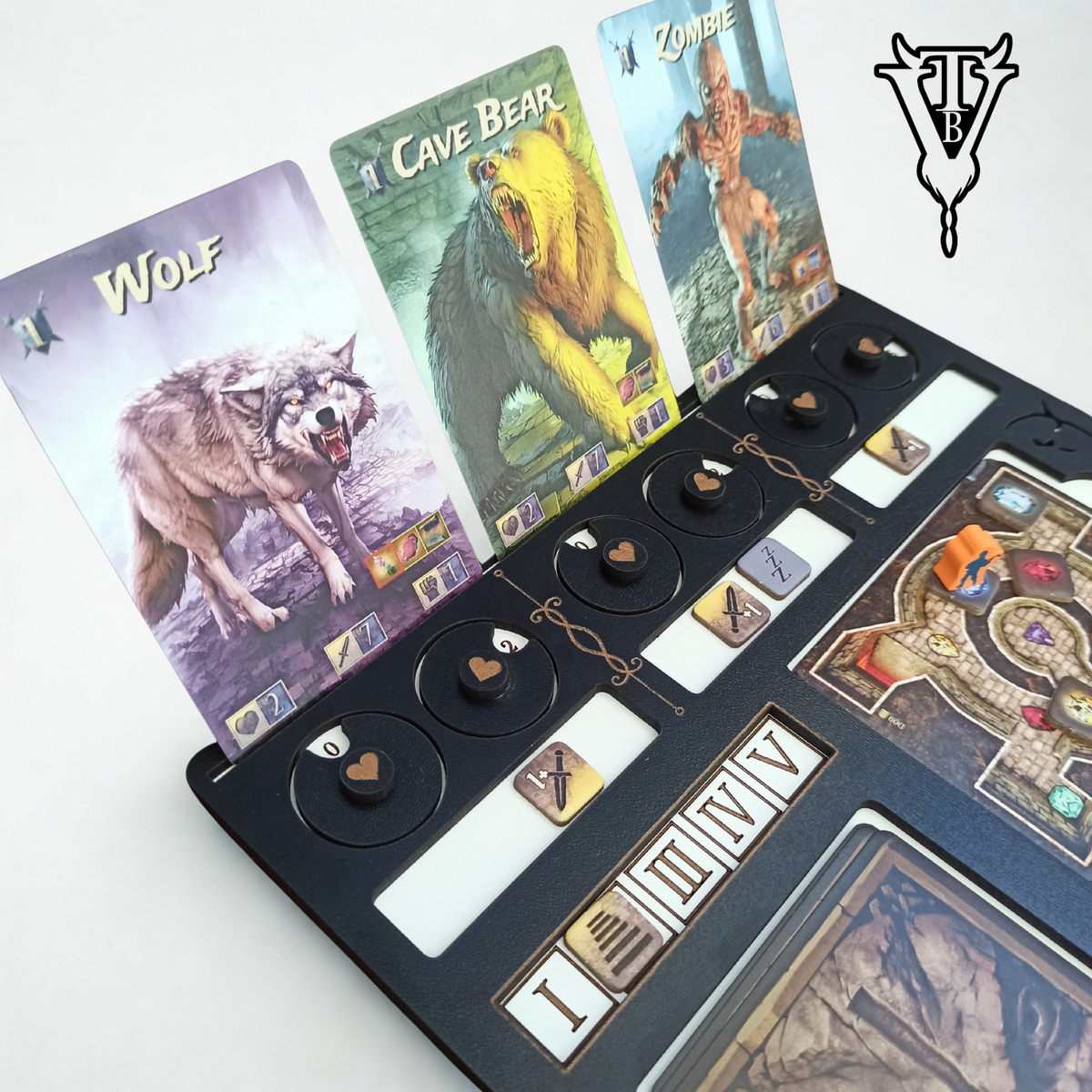 Rogue Dungeon Board Game - Monster/Dungeon/Card Tracking Player Board For Solo Play