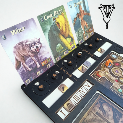 Rogue Dungeon Board Game - Monster/Dungeon/Card Tracking Player Board For Solo Play