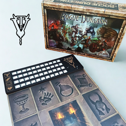 Rogue Dungeon Board Game Abilities Tracker. Character Player Board Overlay - Solo RPG