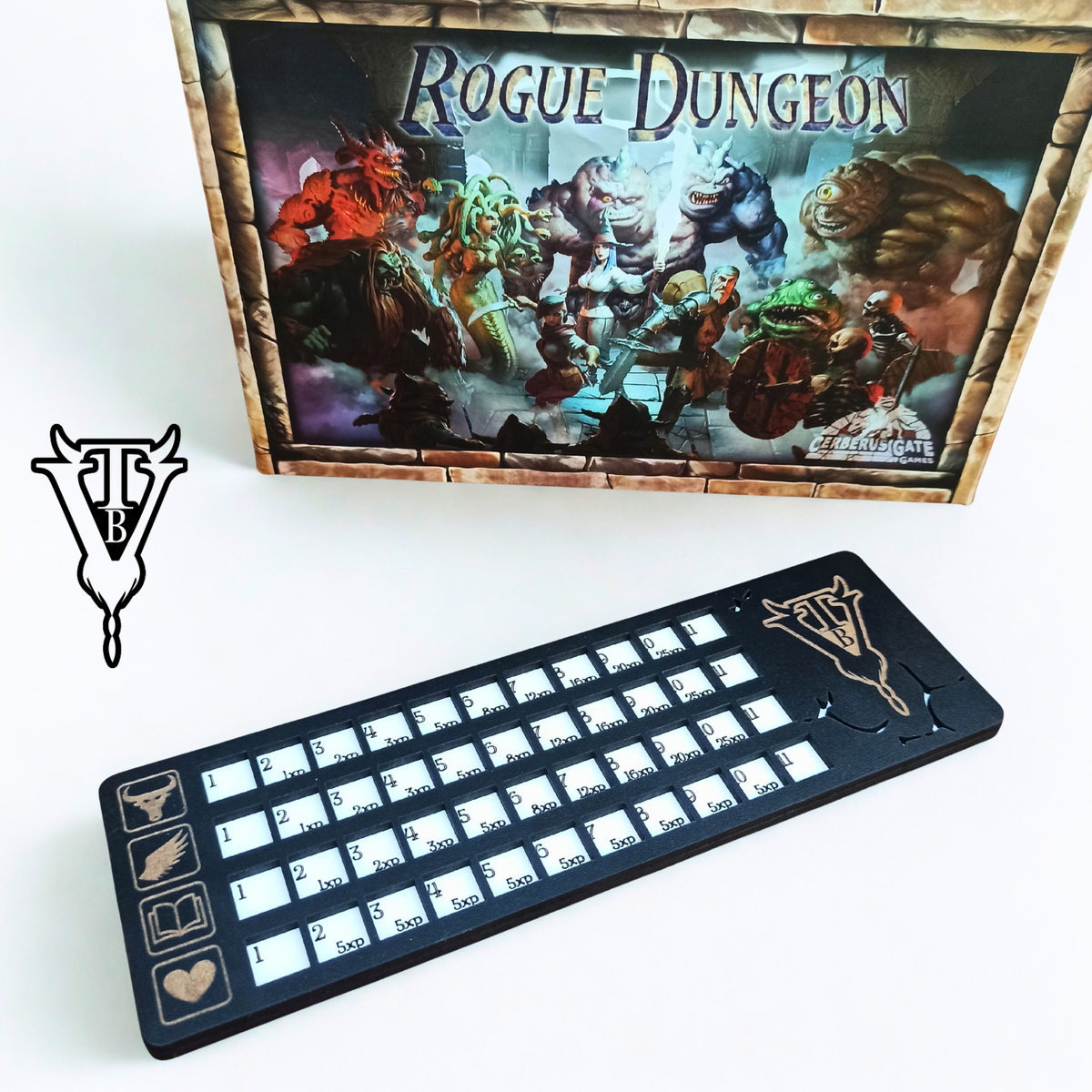 Rogue Dungeon Board Game Abilities Tracker. Character Player Board Overlay - Solo RPG