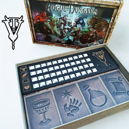 Rogue Dungeon Board Game Abilities Tracker. Character Player Board Overlay - Solo RPG